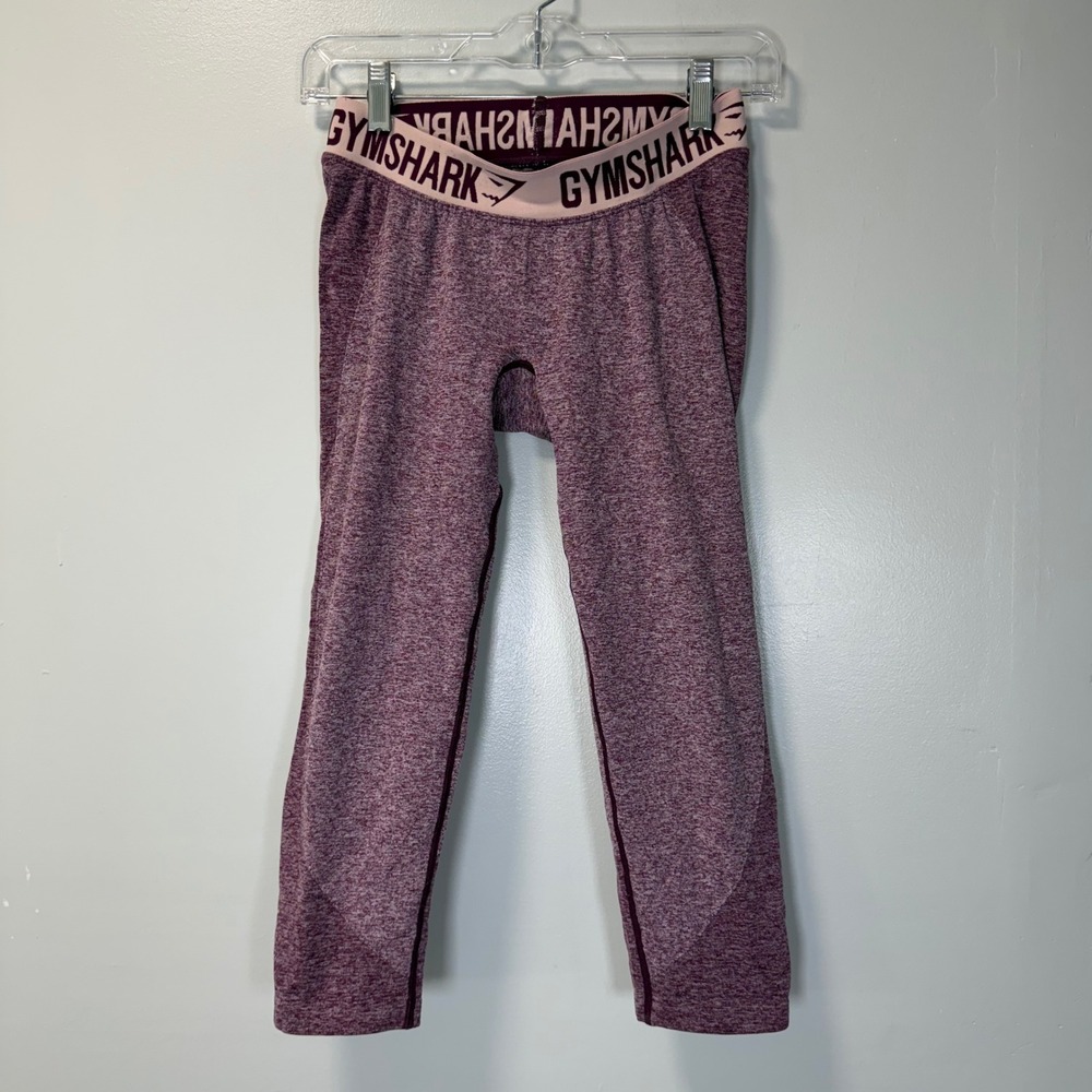 Gymshark Flex Cropped Leggings Ruby Marl Blush Nude‎ Pink Purple Small